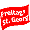 Logo fr Rundgang St. Georg: Fahne mit der Aufschrift 'Freitags St. Georg'